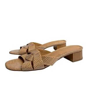 CLN Garrett Faux Leather Snakeskin Slides Mules Low Heel Sandals Women’s 39